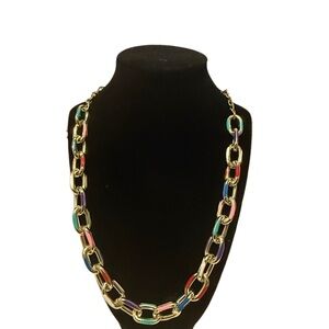 Multicolor Gold Chain Necklace